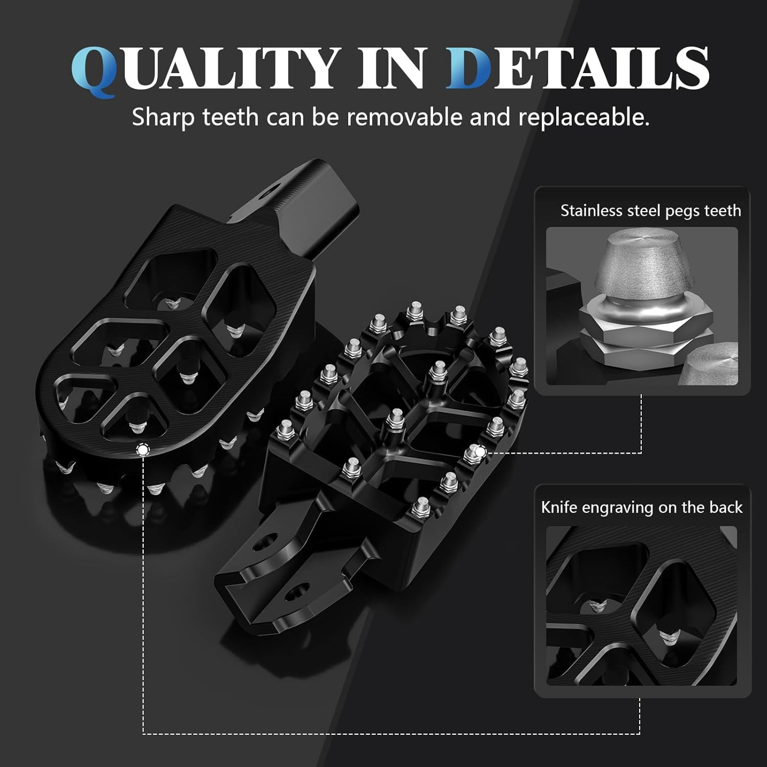 Electric Dirt Bike Wider Foot Pegs Footpegs Surron Sur Ron LBX Eride Pro SS 2.0