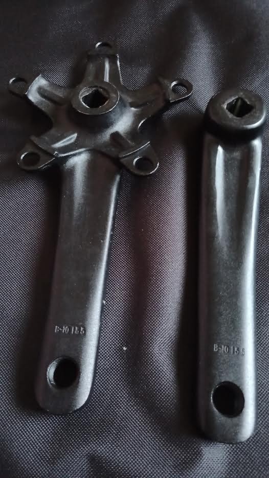 SINZ bmx 155mm crankset black 110bcd