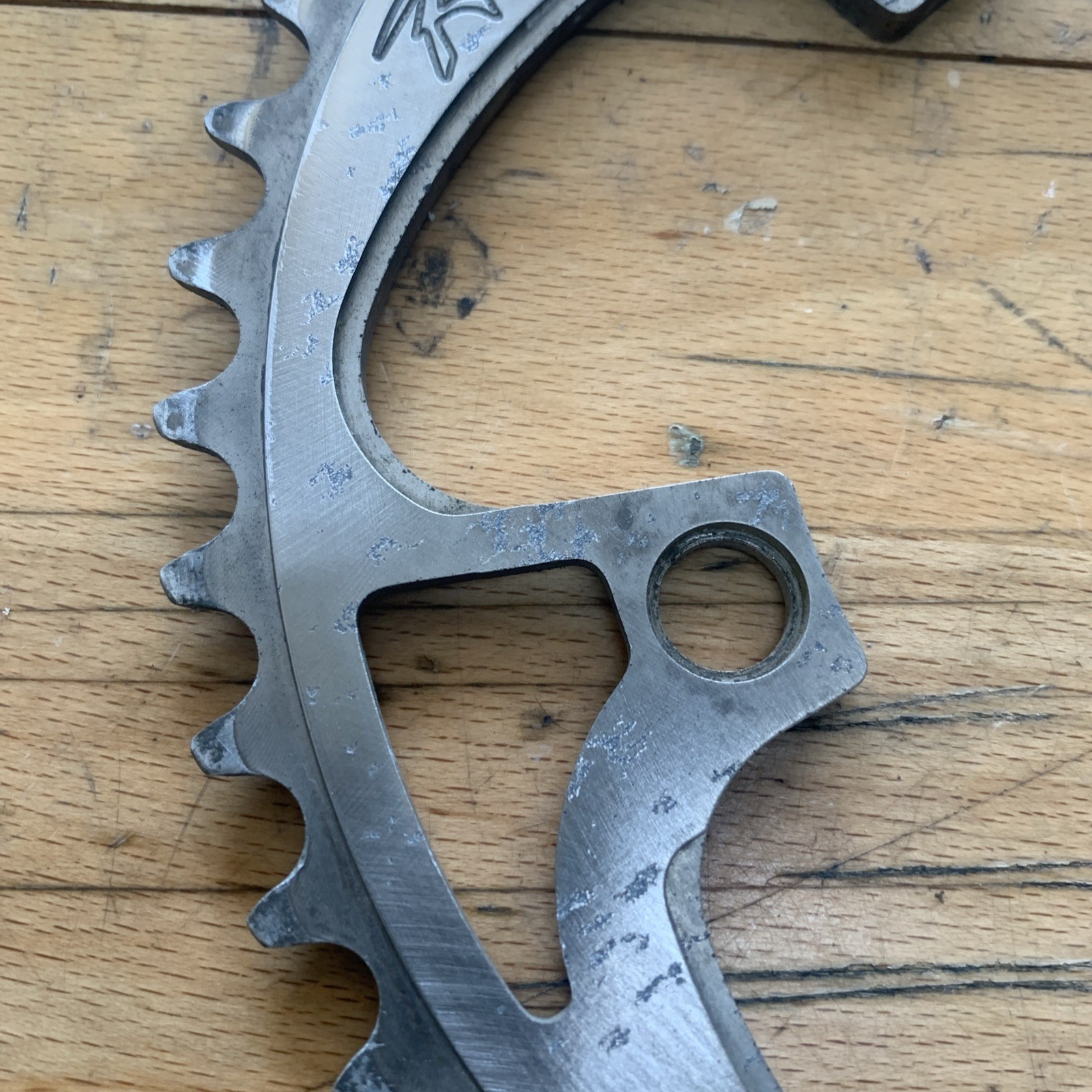 Real Designs Chainring 110mm BCD 45T Silver Vintage Mountain Bike Yeti Kooka CNC