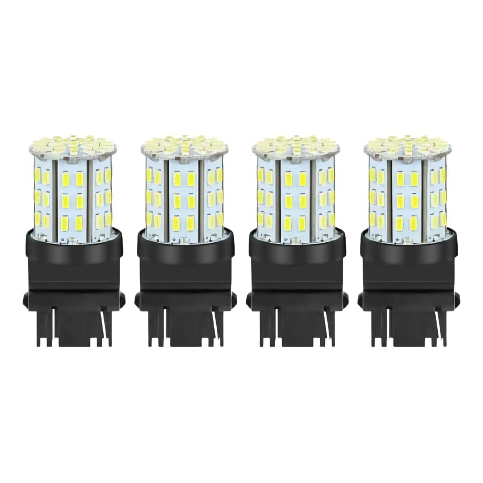 4x 3157 3057 64-SMD LED Bulbs 6000K White for Backup Reverse Brake Tail Lights
