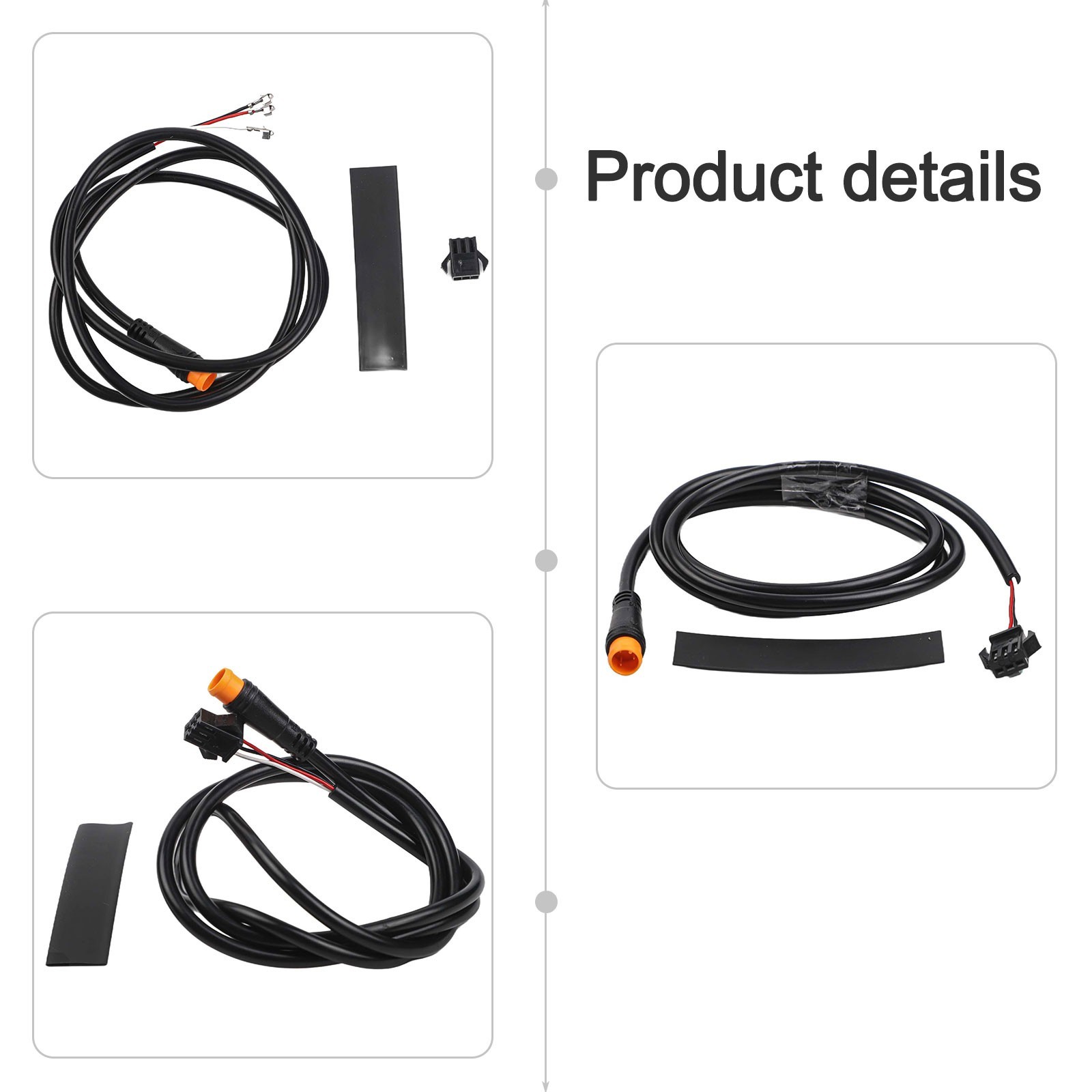 Ebike Extension Cable 3 Pin Male Female Waterproof For Electric Bicycle Use