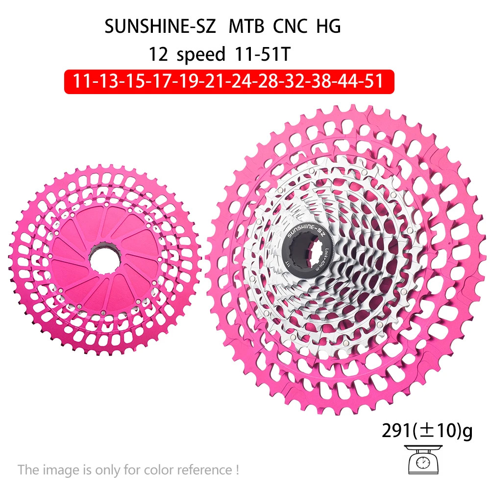 SUNSHINE 12 Speed MTB Bike Ultralight Cassette 11-46/50/51T Freewheel HG freehub