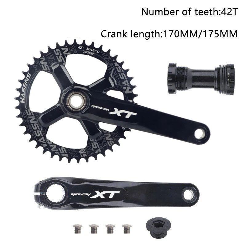 104 BCD MTB Mountain Bike Crank Arms For Bicycle Integrated Crankset 32-42T