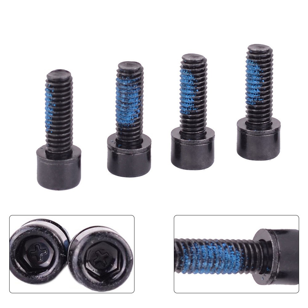 Black Coated High Carbon Steel M6*18mm Brake Caliper Mounting Screws (Set of 4)