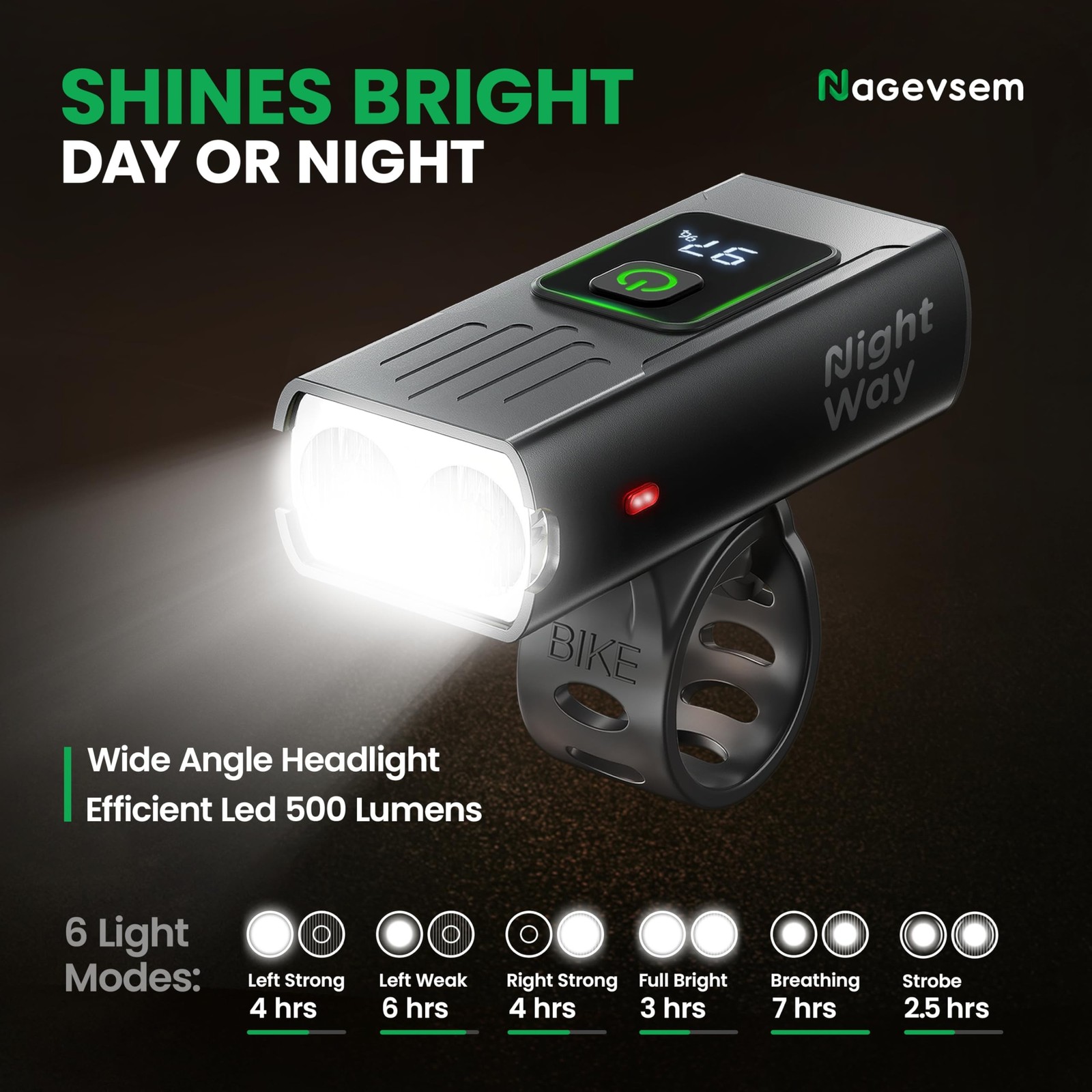Bike Lights Front and Back for Night Riding, USB-C Rechargeable Bicycle Headl…