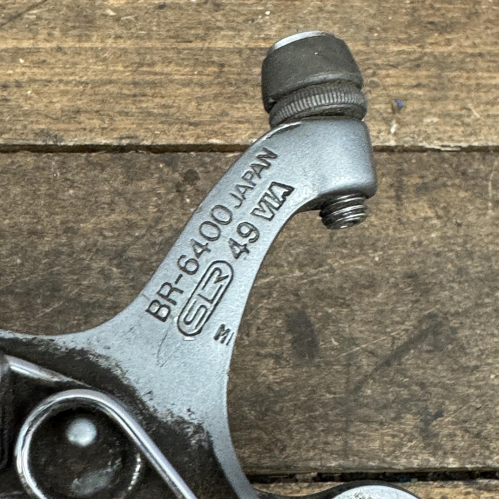 Vintage Shimano 600 BR-6400 Caliper Brake Set Gray Road F/R Japan Single Pivot