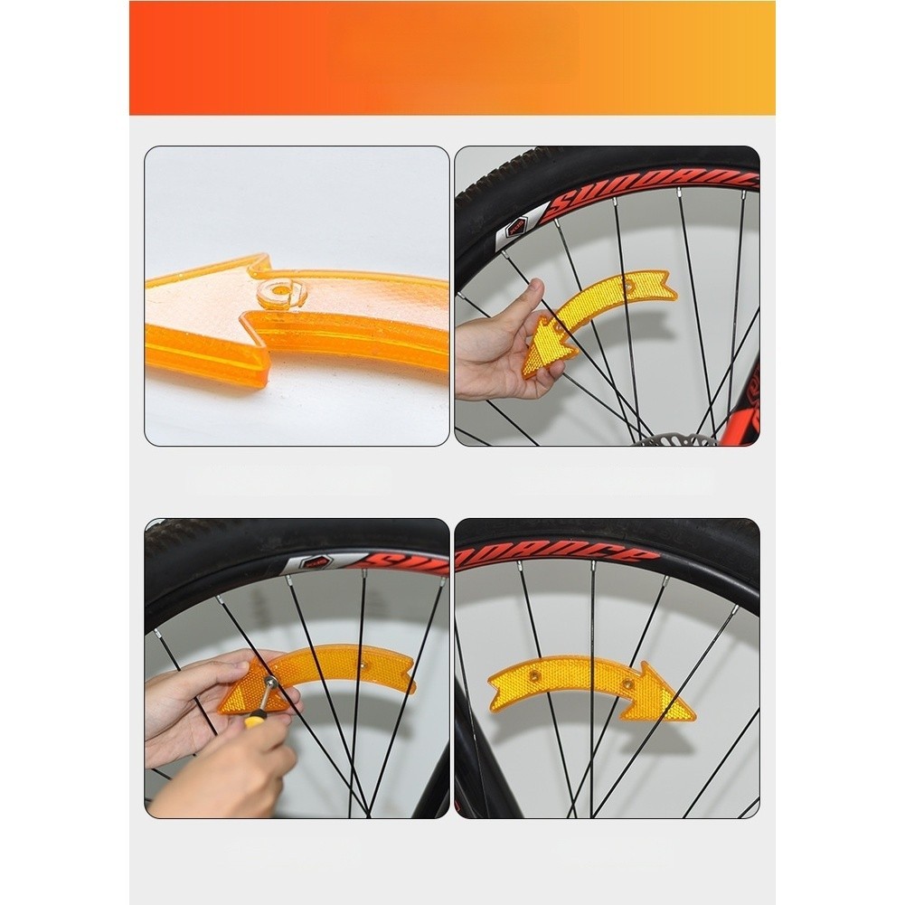 36pcs Bike Spoke Reflector ABS Plastic 15.5/2.5cm Diamond Lattice Night Safety