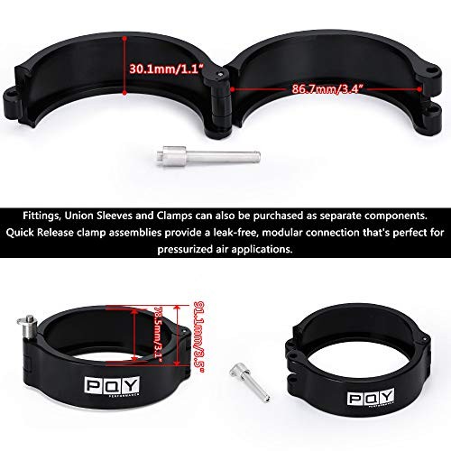 2.5 Inch Quick Release V Band Clamp with Flange Aluminum Quick Connect 2.5″