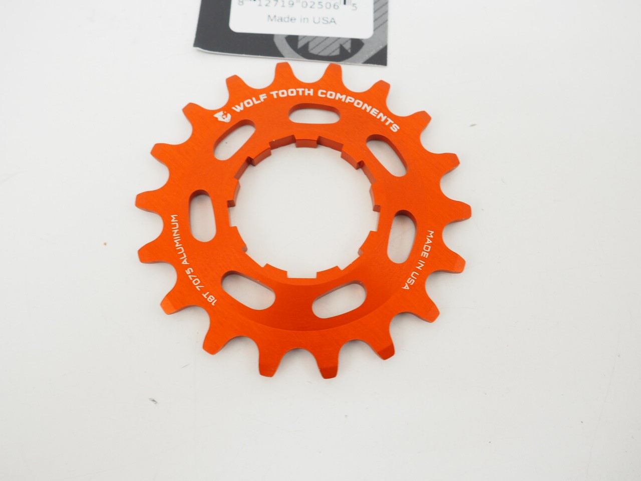 New! Wolf Tooth 18T Orange Aluminum Singlespeed Bicycle Cog