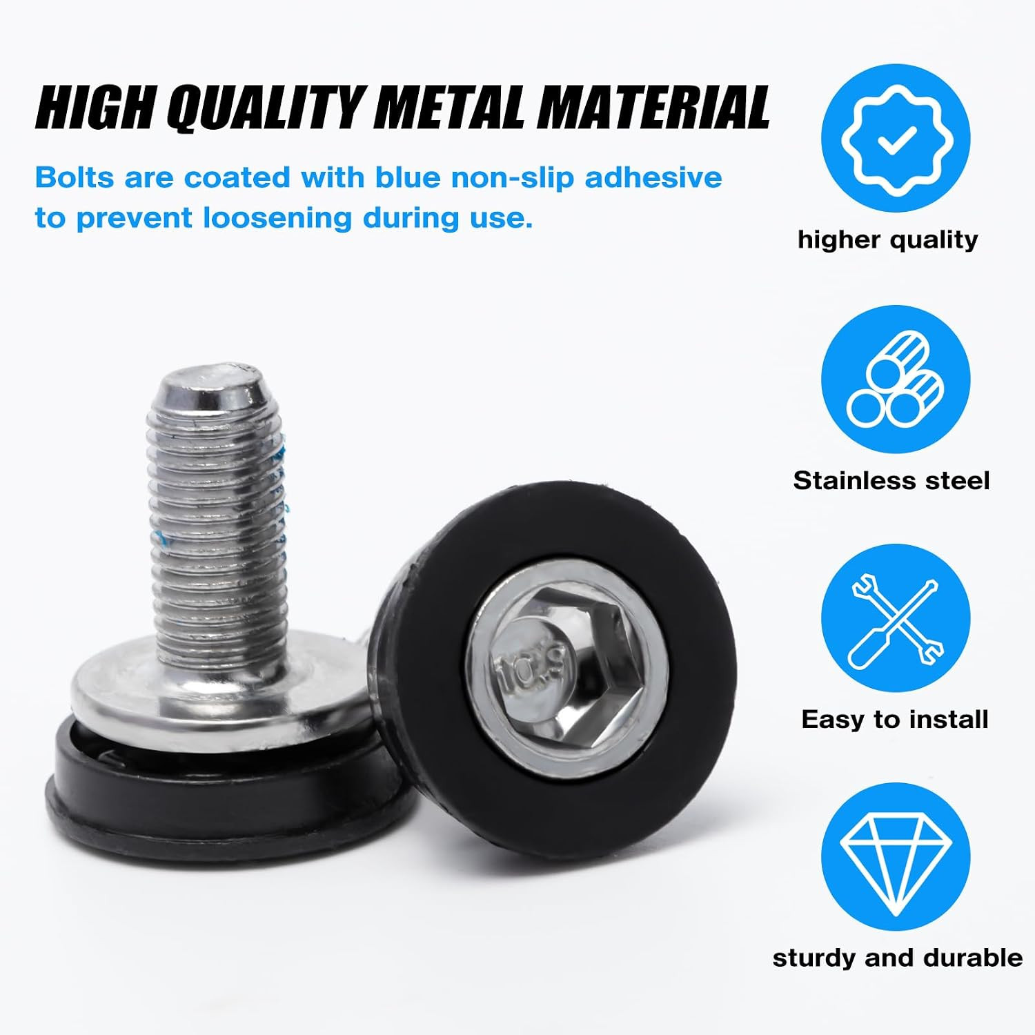 Bike Hex Crank Arm Fixing Bolts, Bolt 8mm, Medium, 4 Pcs