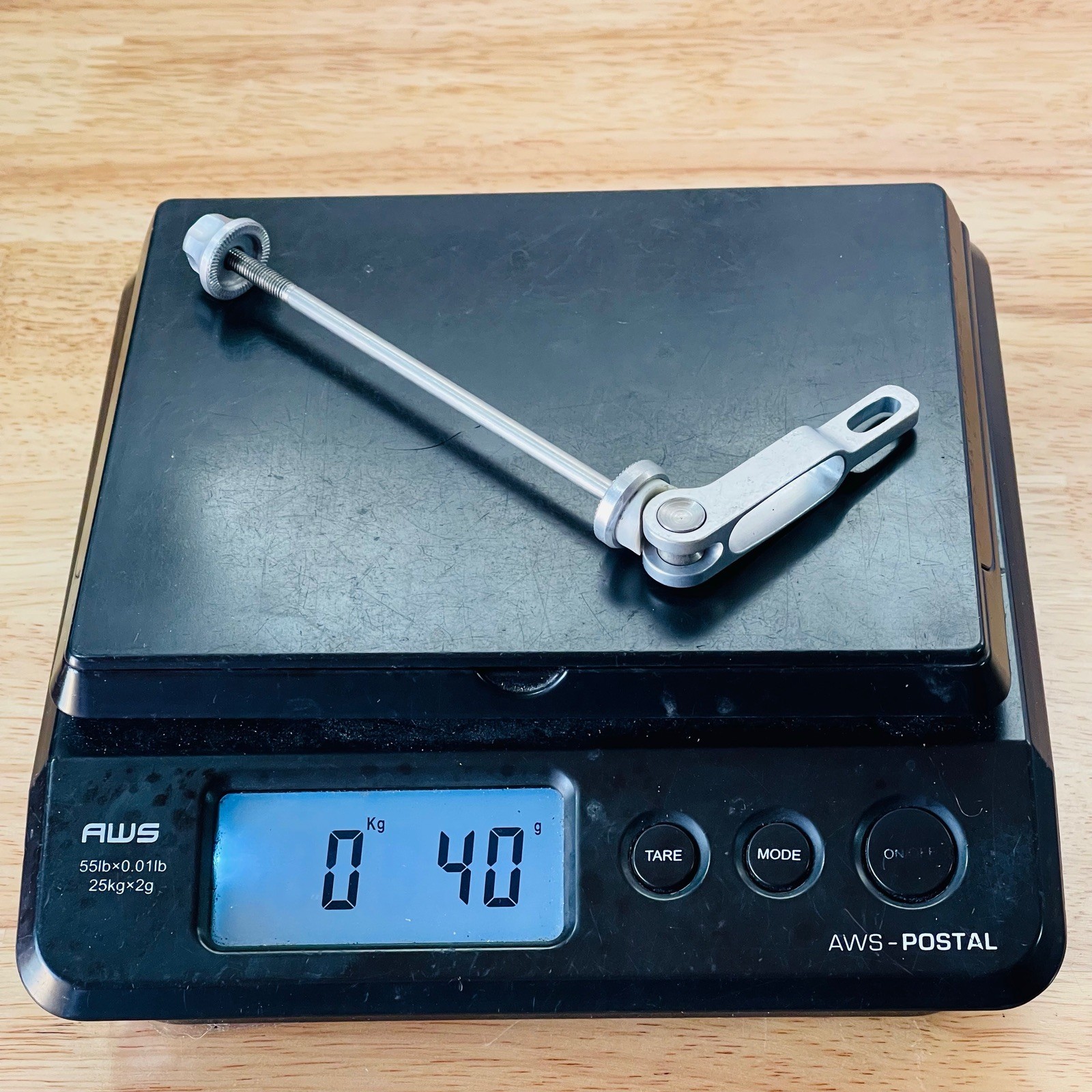 Titanium Axle Front Quick Release Skewer 100mm Silver Hollow Handle 40g