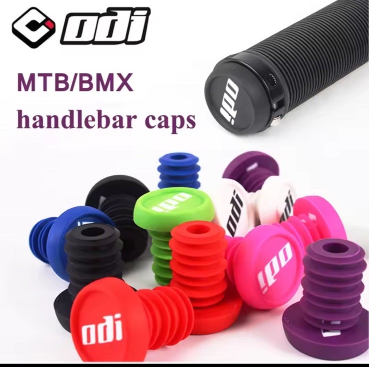 Black Handlebar End Plugs Rubber Bar Cap Grip Mountain Bike Road Bicycle ODI