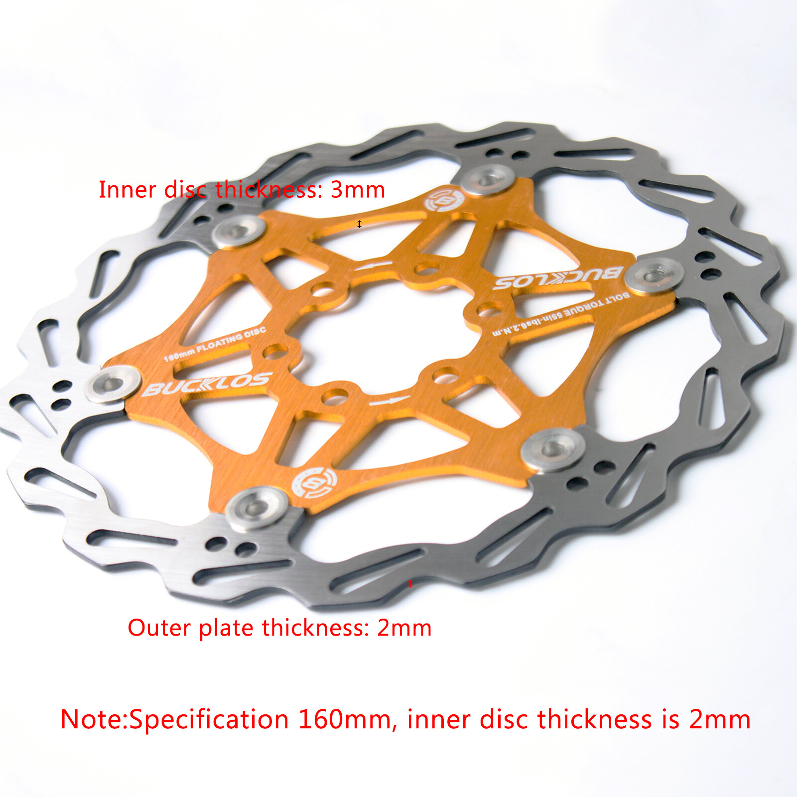 MTB Bike Floating Disc Rotor 160mm 180mm 203mm Brake Rotor + 6 Bolts fit Shimano