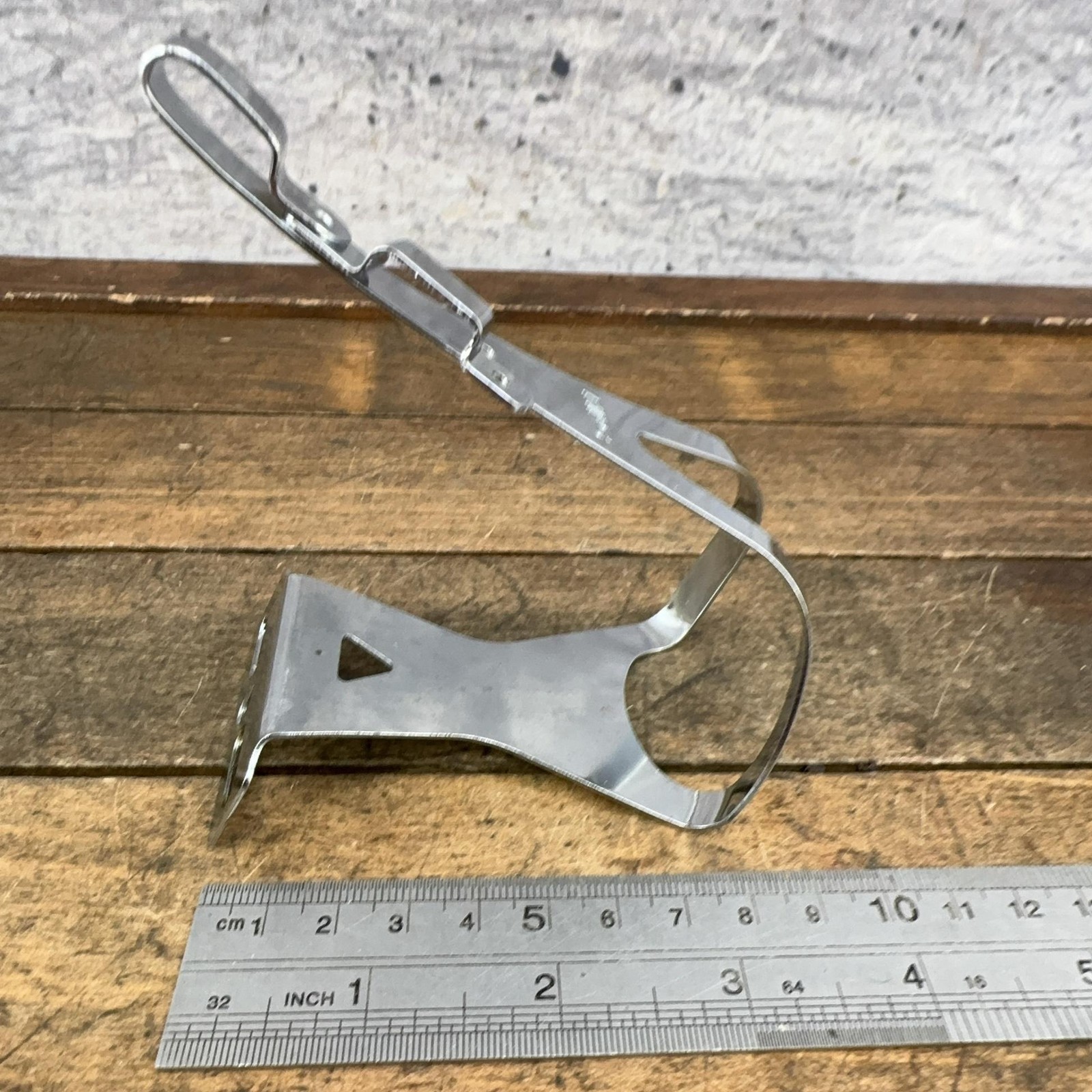 Vintage MKS Toe Clips Silver LL Deep NOS Pair Road Track Bike Pedal Steel Japan