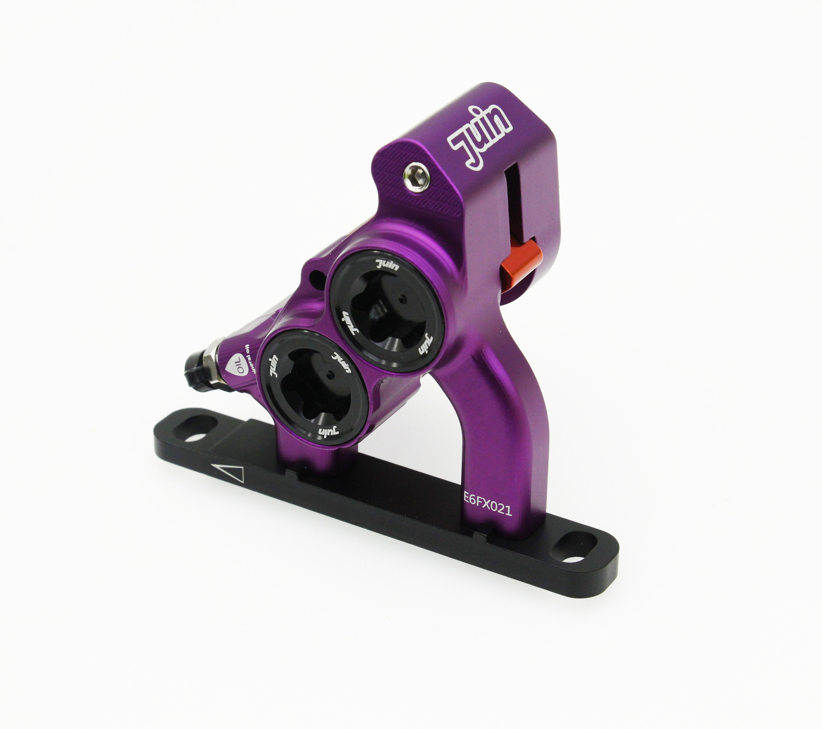 Purple Juin Tech ETF 4 Piston Flat Mount Brakes For Shimano Mineral Oil 160/140