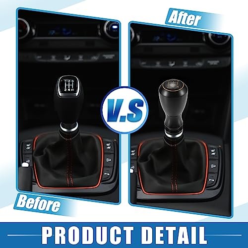 Car Truck 5 Speed Gear Shift Knob Universal 9cm 3.54″ Manual Transmission Black