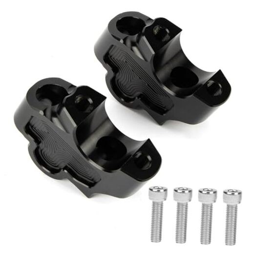 Motorcycle Handlebar Risers, CNC Handle Bar Risers Mount Clamp Adaptor