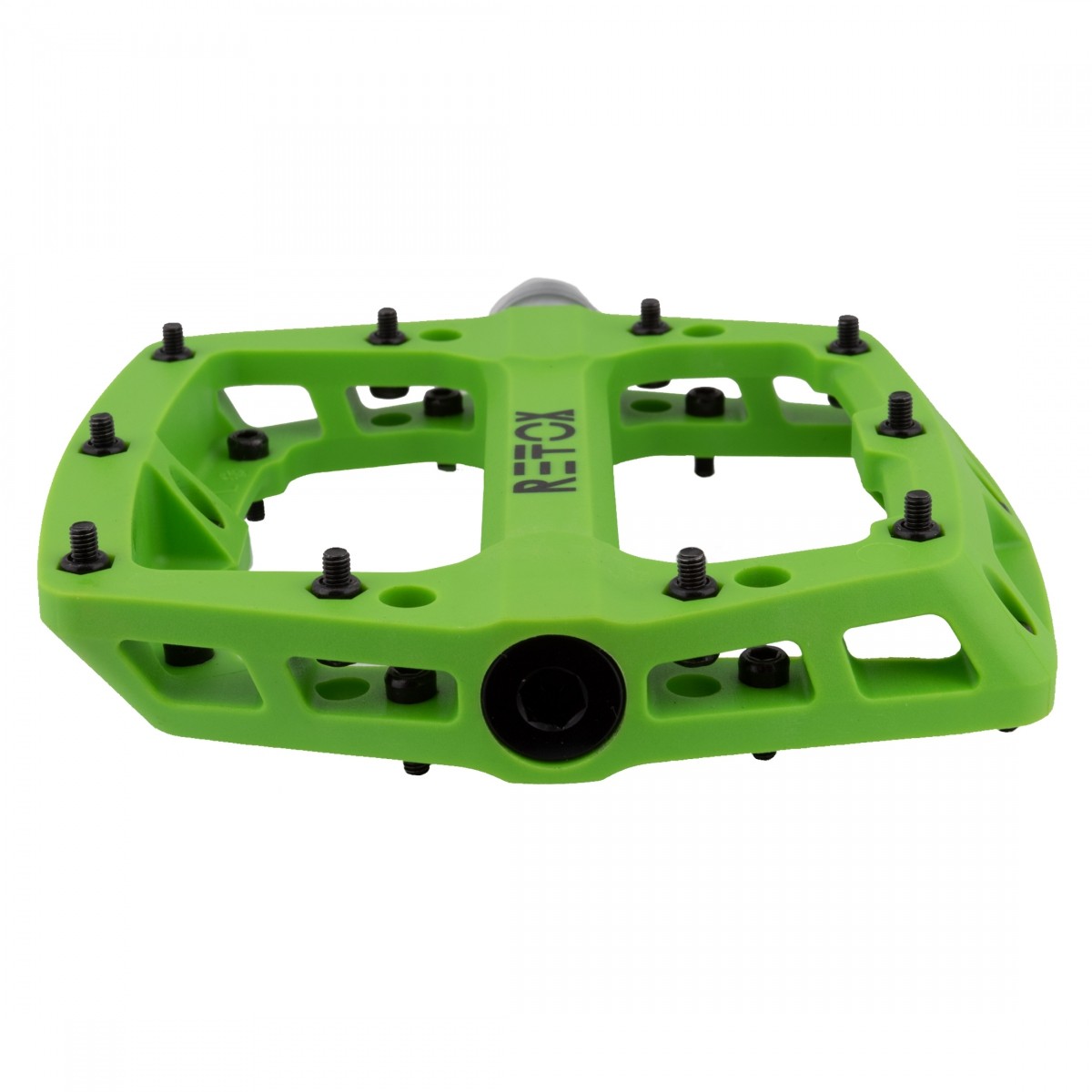 Origin8 Retox Platform Pedals 9/16″ Concave Composite Body Removable Pins Green