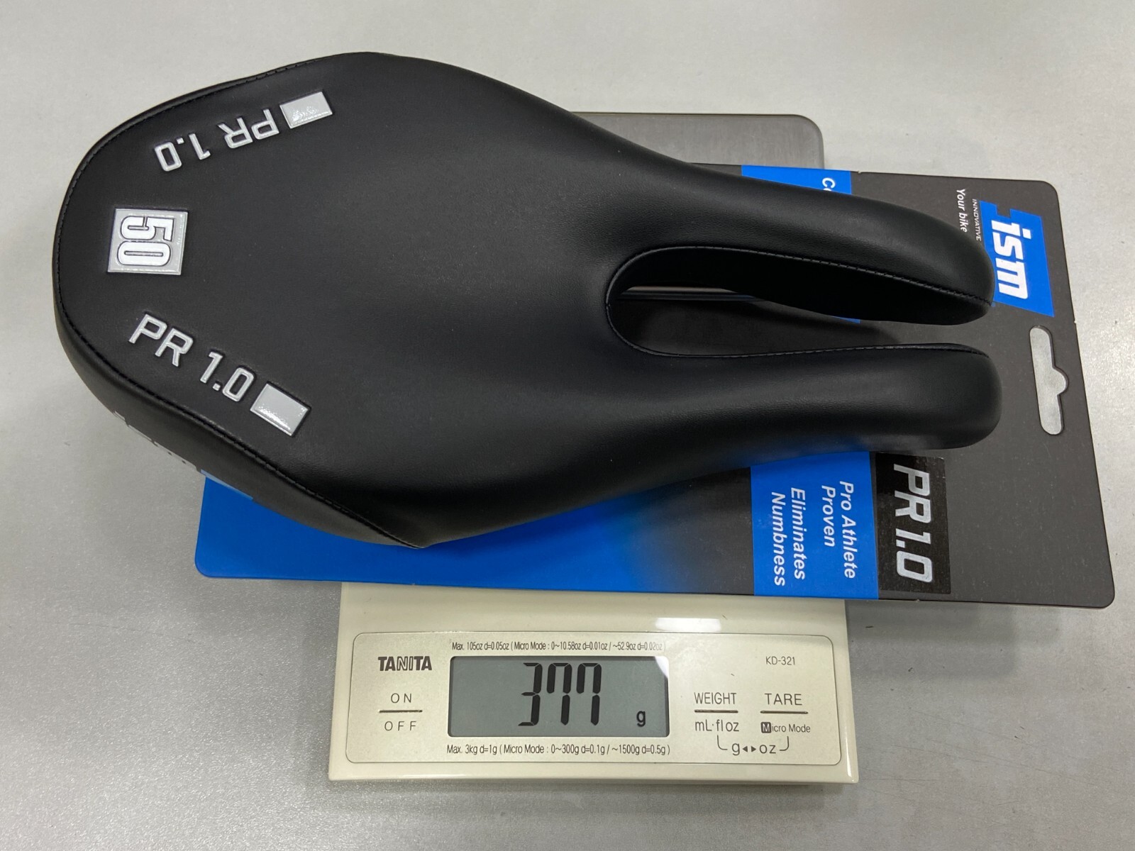 ISM PR 1.0 130x245mm 50 Padding Steel Rail Bicycle Saddle (Black)