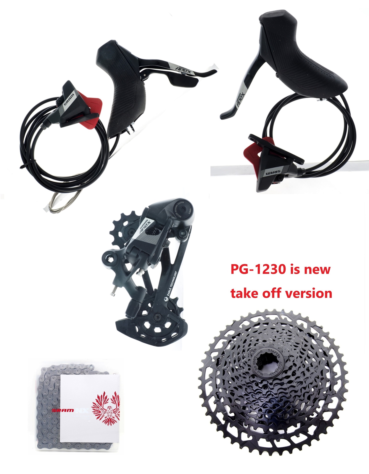 SRAM APEX 1×12 Eagle Mechanical Shifter/Rear Derailleur/CN/CS Groupset READ