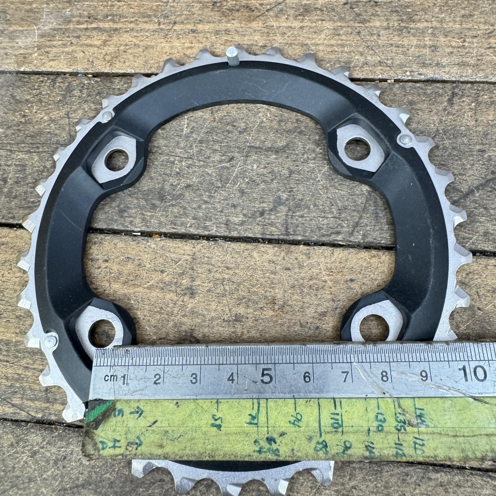 Shimano 34T Chainring Dyna-Sys11 96mm BCD 4-Arm Asymmetric Black 34-24 BB MTB