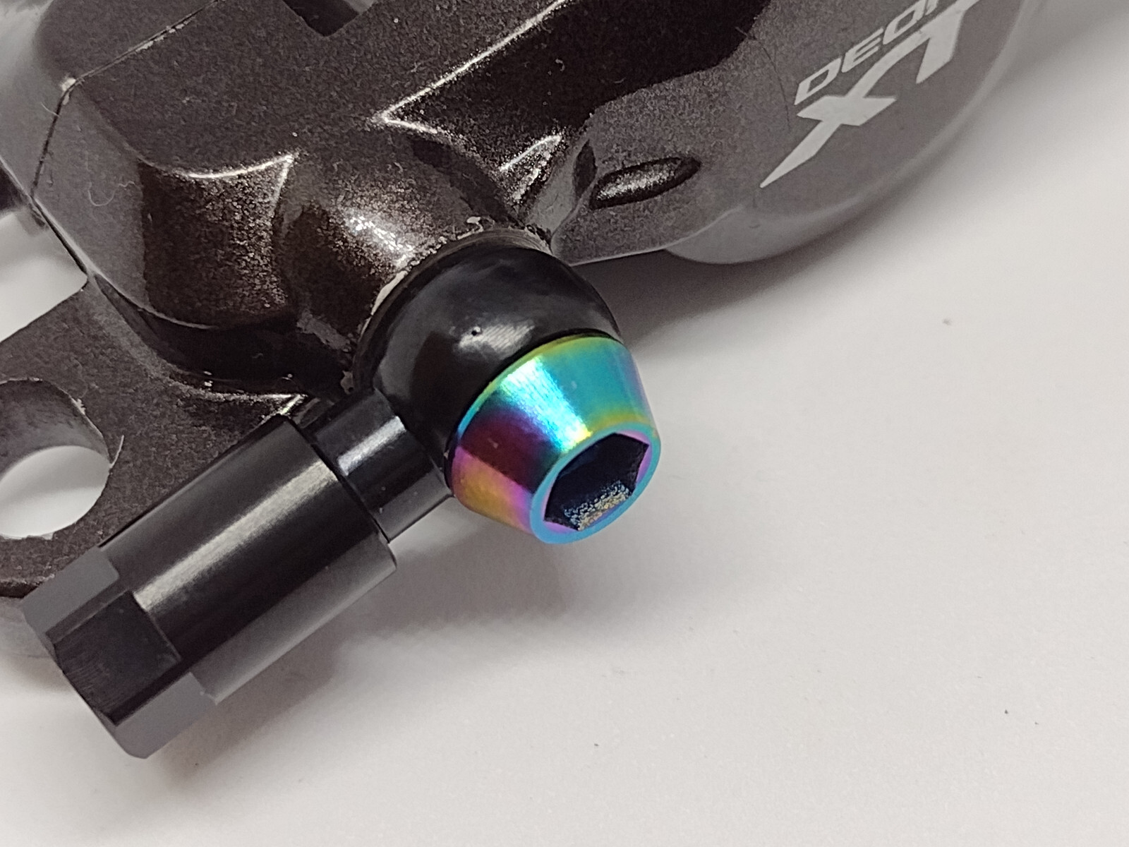 Oil Slick Titanium Banjo Bolt w/ O-rings For Shimano XTR XT SLX M8000 M7000