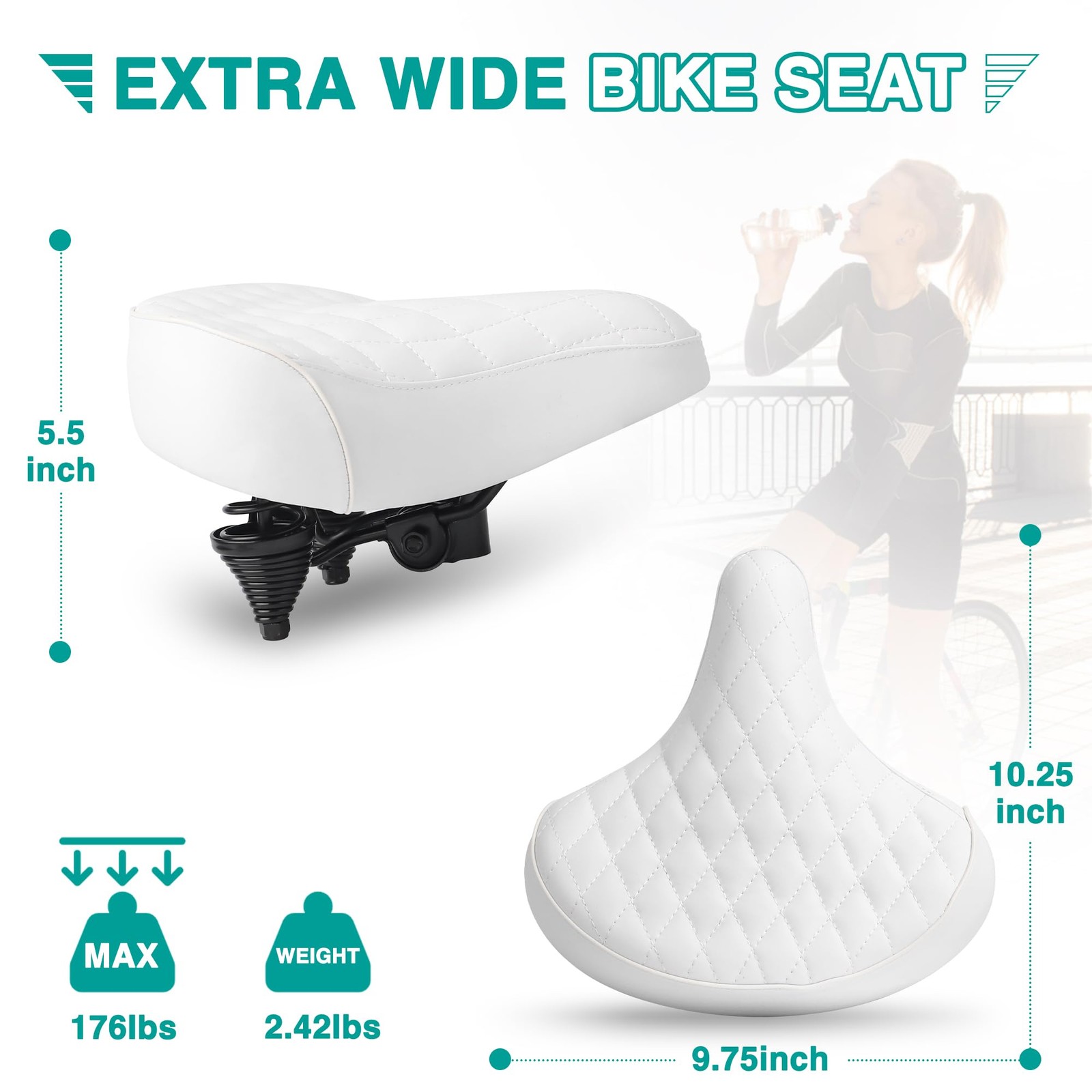 Fomas Extra Wide Comfortable Beach Cruiser Bike Seat Suspensionideal Bike Seats