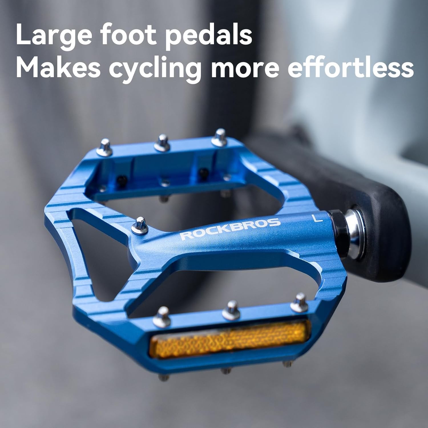 ROCKBROS Mountain Bike Pedals Aluminum 9/16″ Sealed Bearing Lightweight Platform