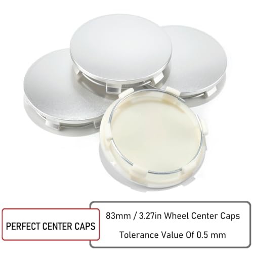 4 PCS 83mm Wheel Center Caps Compatible with Tahoe Suburban Yukon Silver