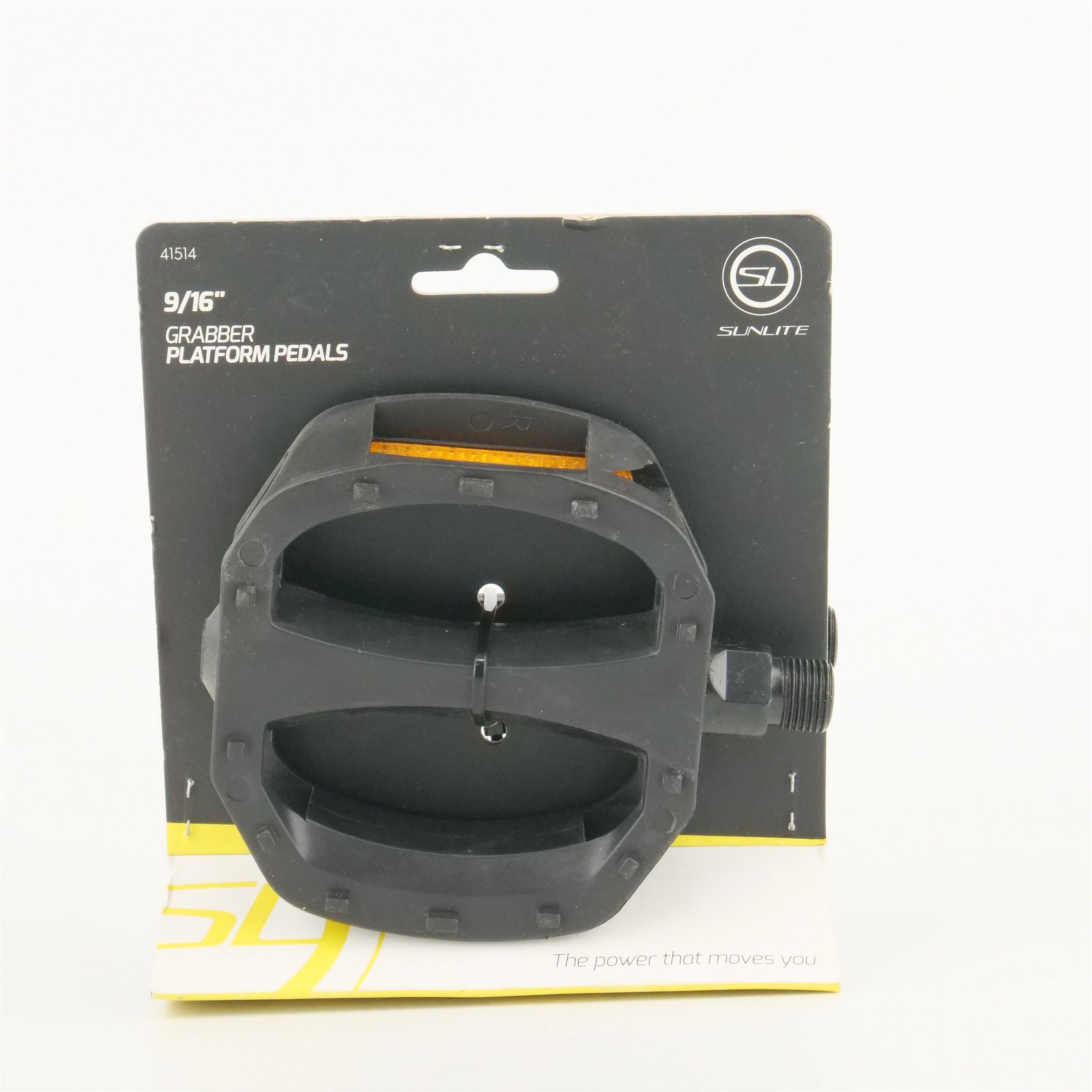 Sunlite Grabber Flat Platform Pedals 9/16″ Nylon Black Bike
