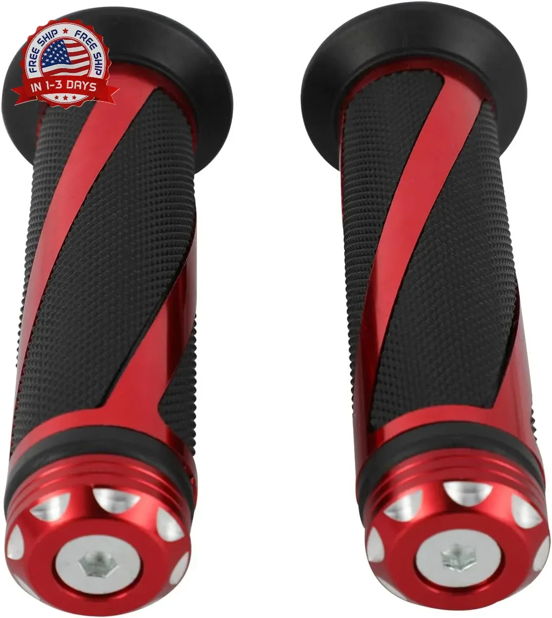 7/8″ 22mm ATV Handlebar Grips Non-Slip Universal for Foreman Recon Raptor Grizzl