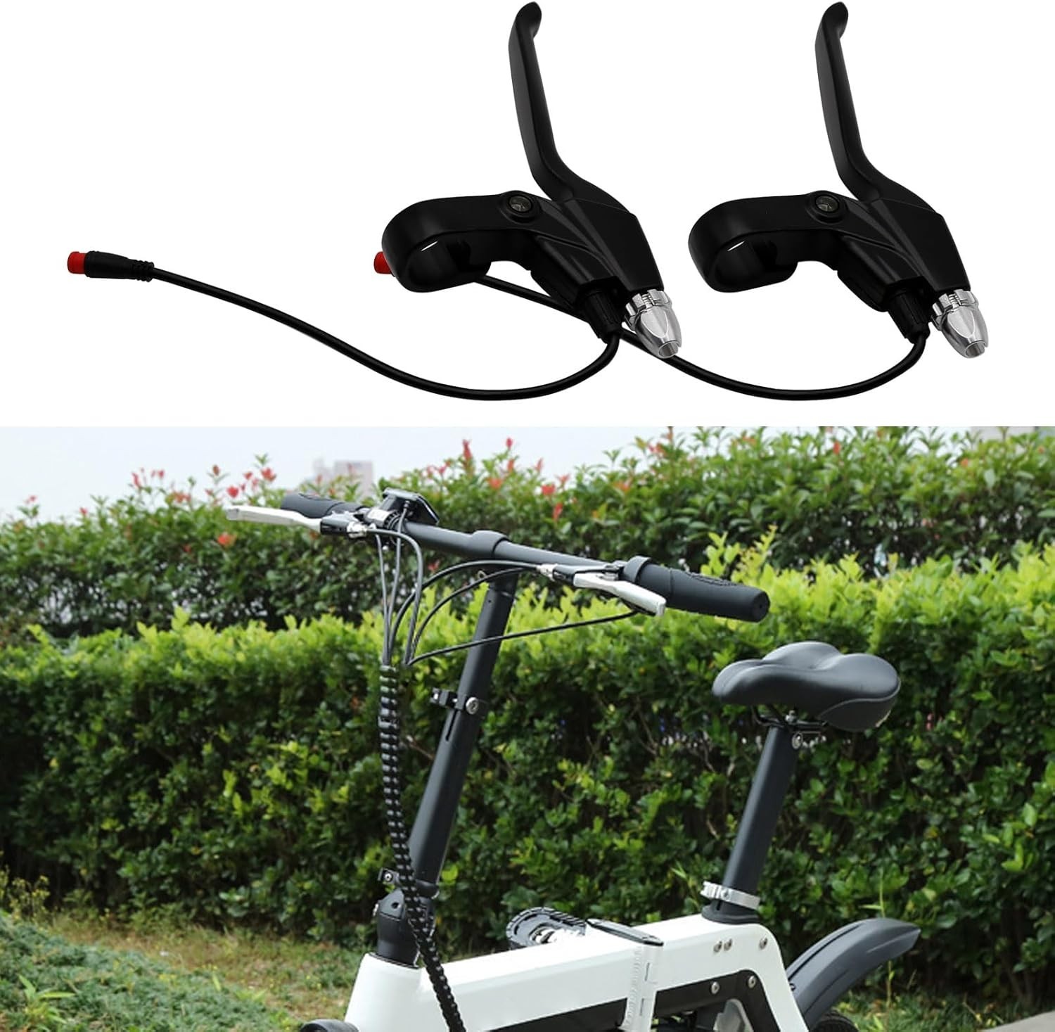 108PDD Ebike Brake Lever Set 2 Pin Male Brake Levers Left and Right Power Off…