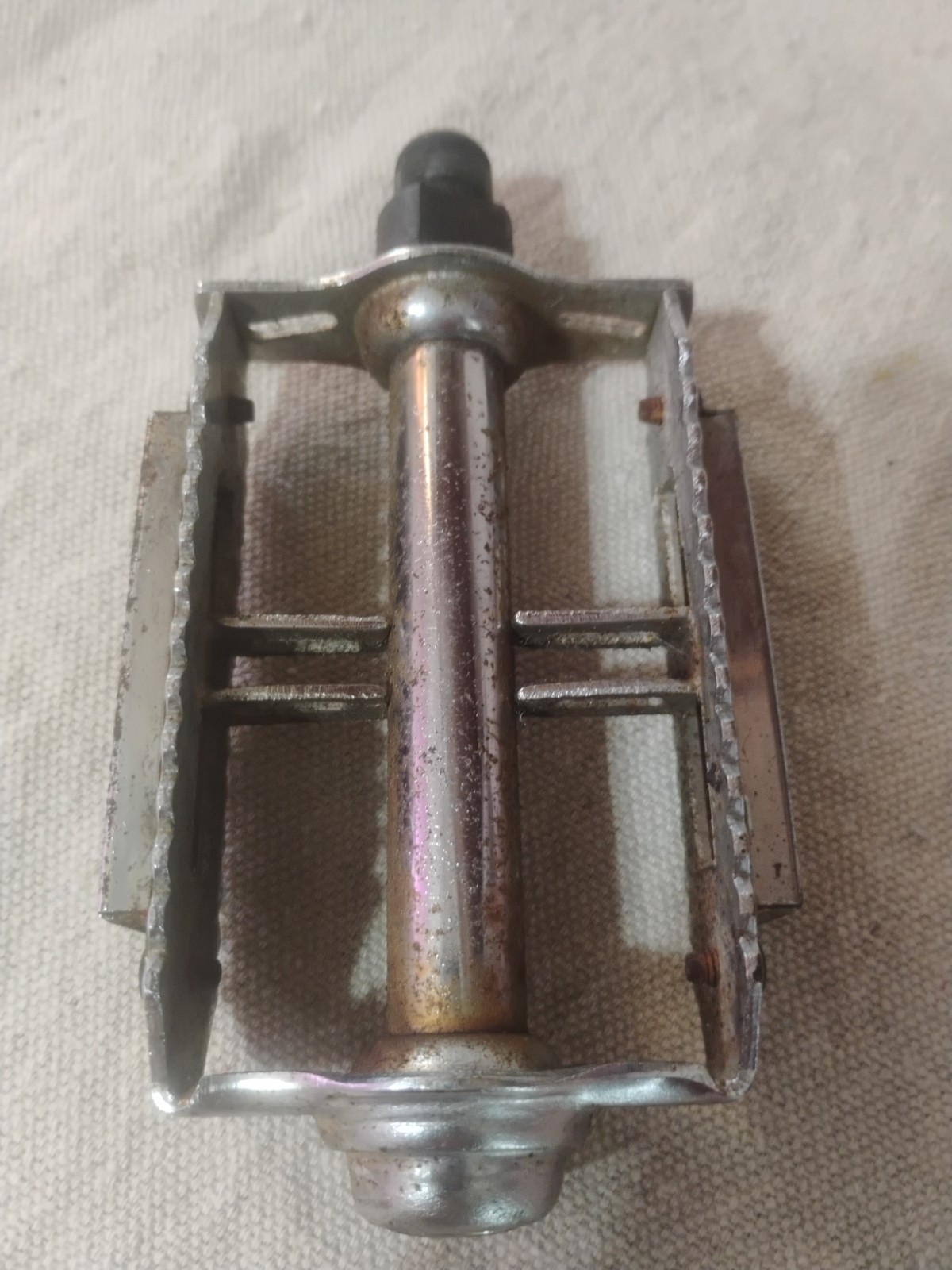 Vintage Chrome Rat Trap Pedals With Reflectors 9/16″ Pulled From Schwinn Le Tour