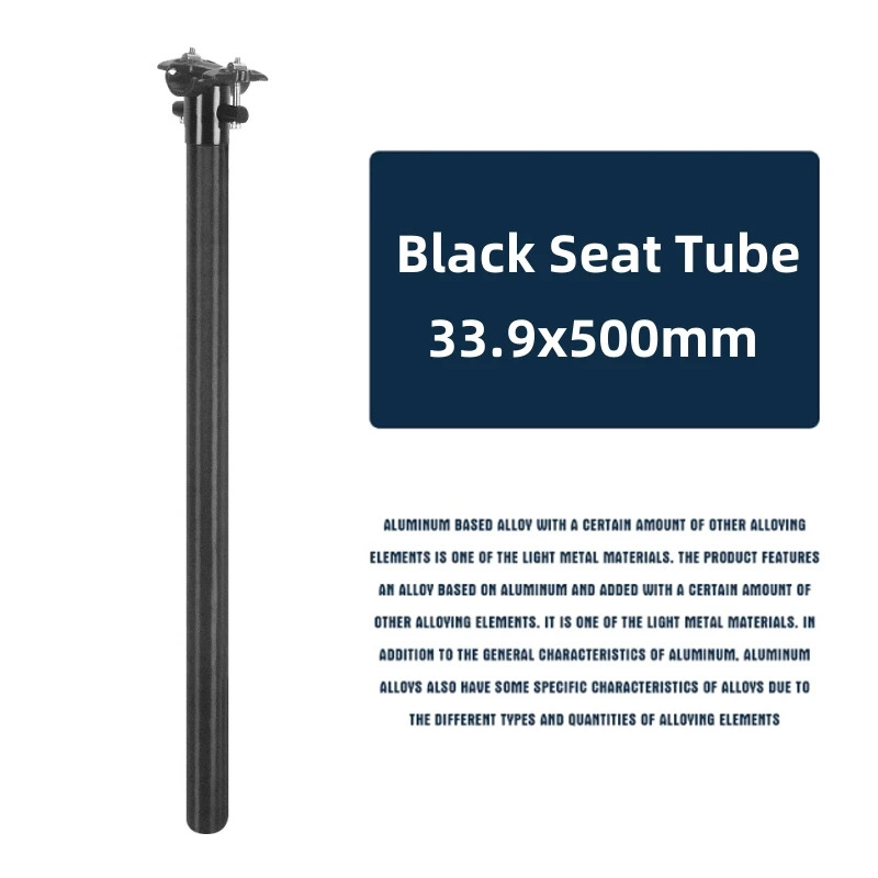 Bike Aluminum Alloy Seat Tube 27.2-33.9mm* 500/580mm Highway Bicycle Seat Pole