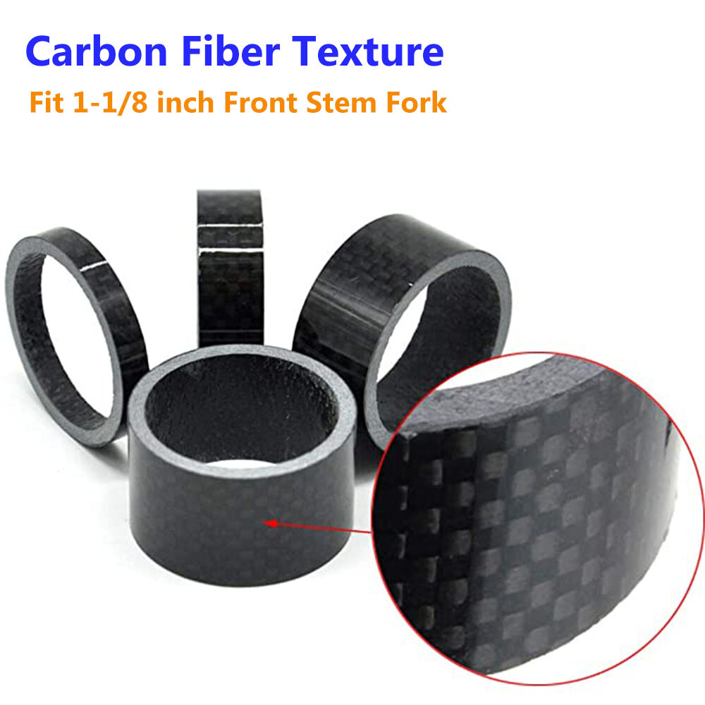 Carbon Fiber 3, 5, 10, 15, 20mm Headset Spacer 1-1/8″ Stem Road Bike Fork Washer
