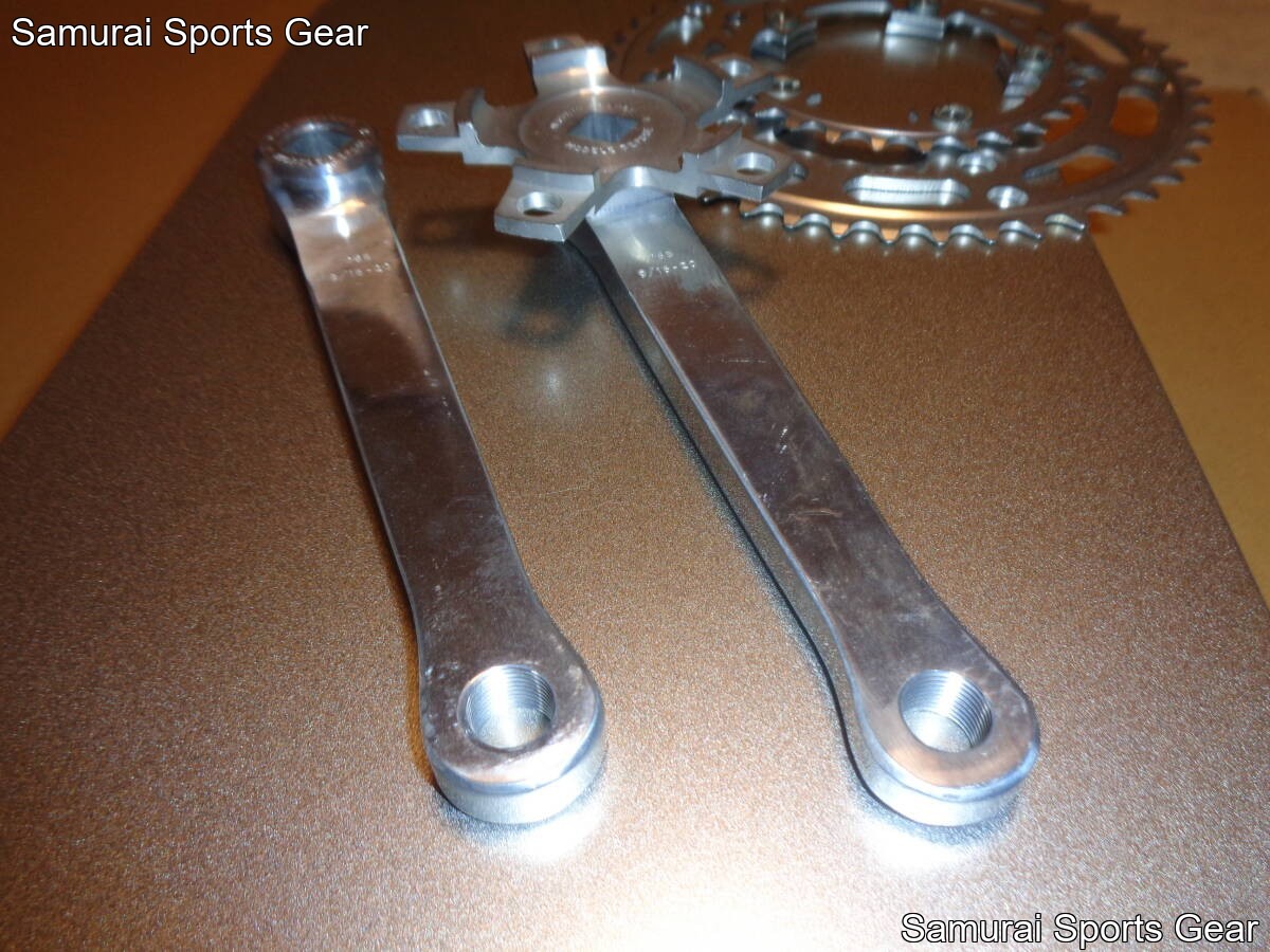 STRONGLIGHT 99 Crankset 165mm 46/28T BSC PCD 86mm Vintage French Rare NOS