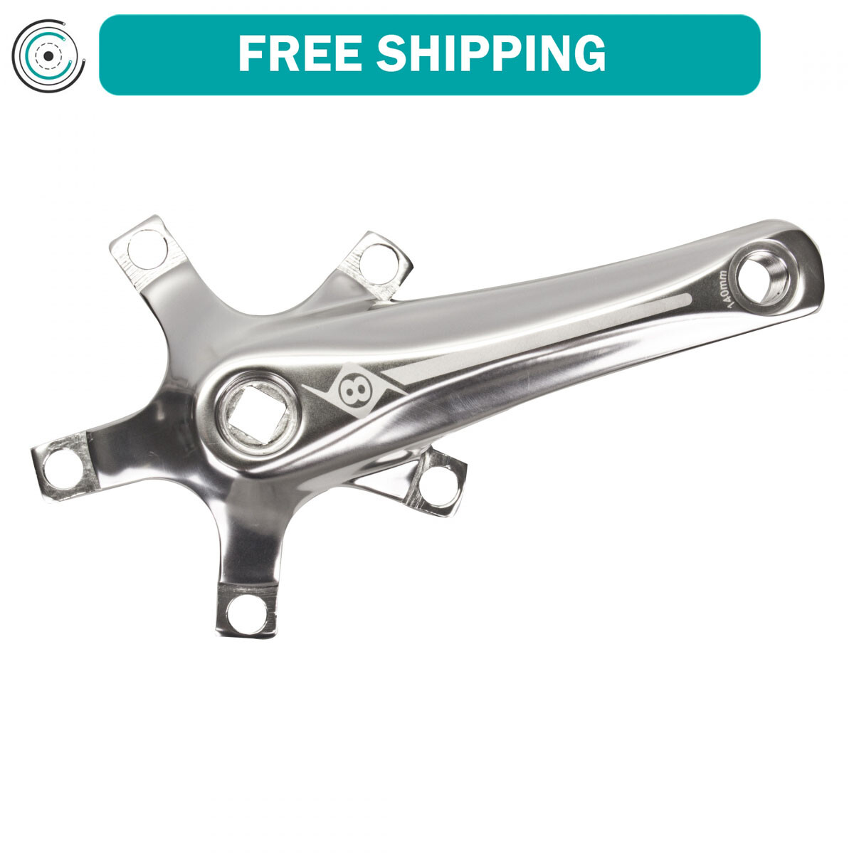 Origin8 Alloy Crank Set 155mm 107mm JIS Square Taper Single Speed