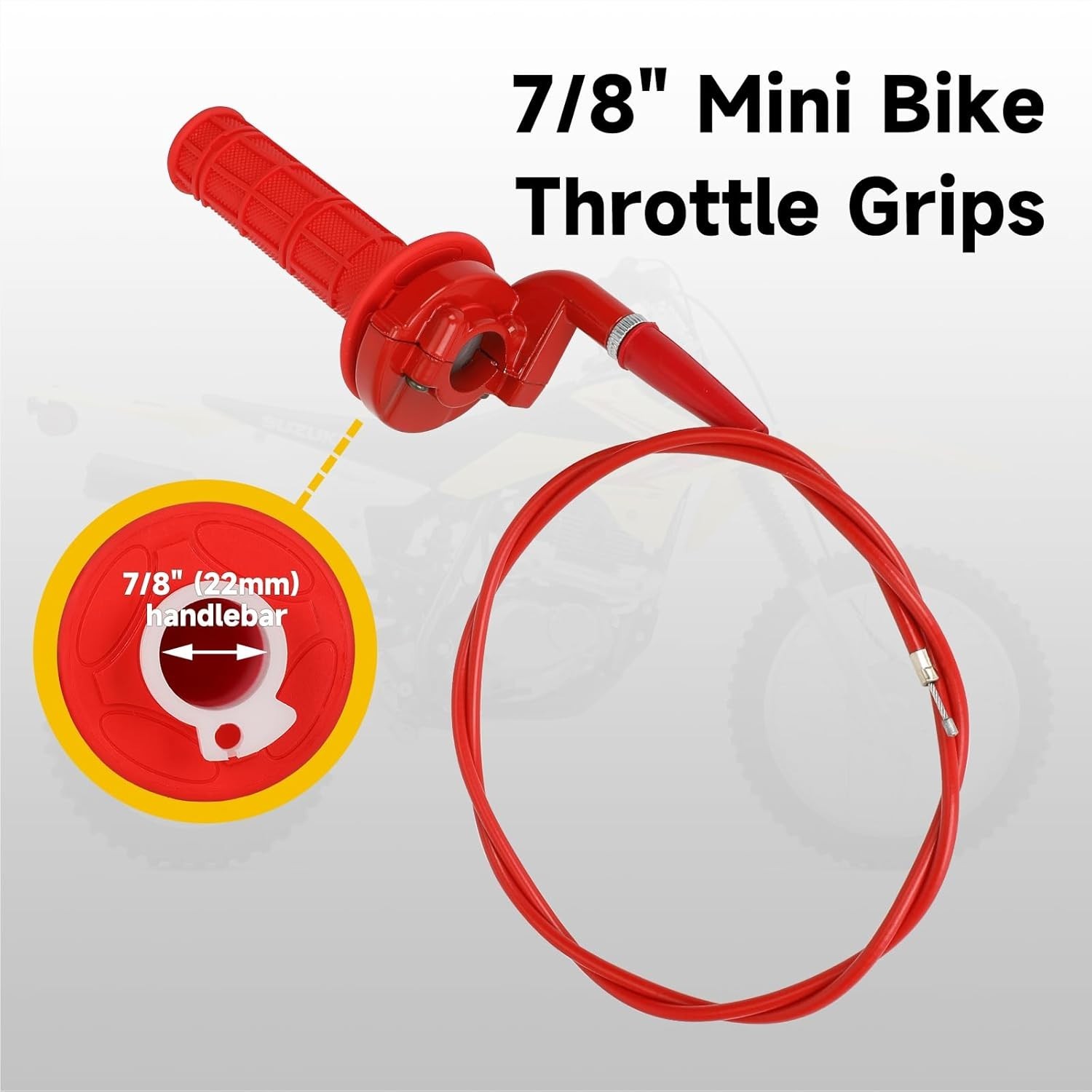 7/8″ Mini Bike Throttle Cable Kit Assembly Compatible with Predator 212cc 196…