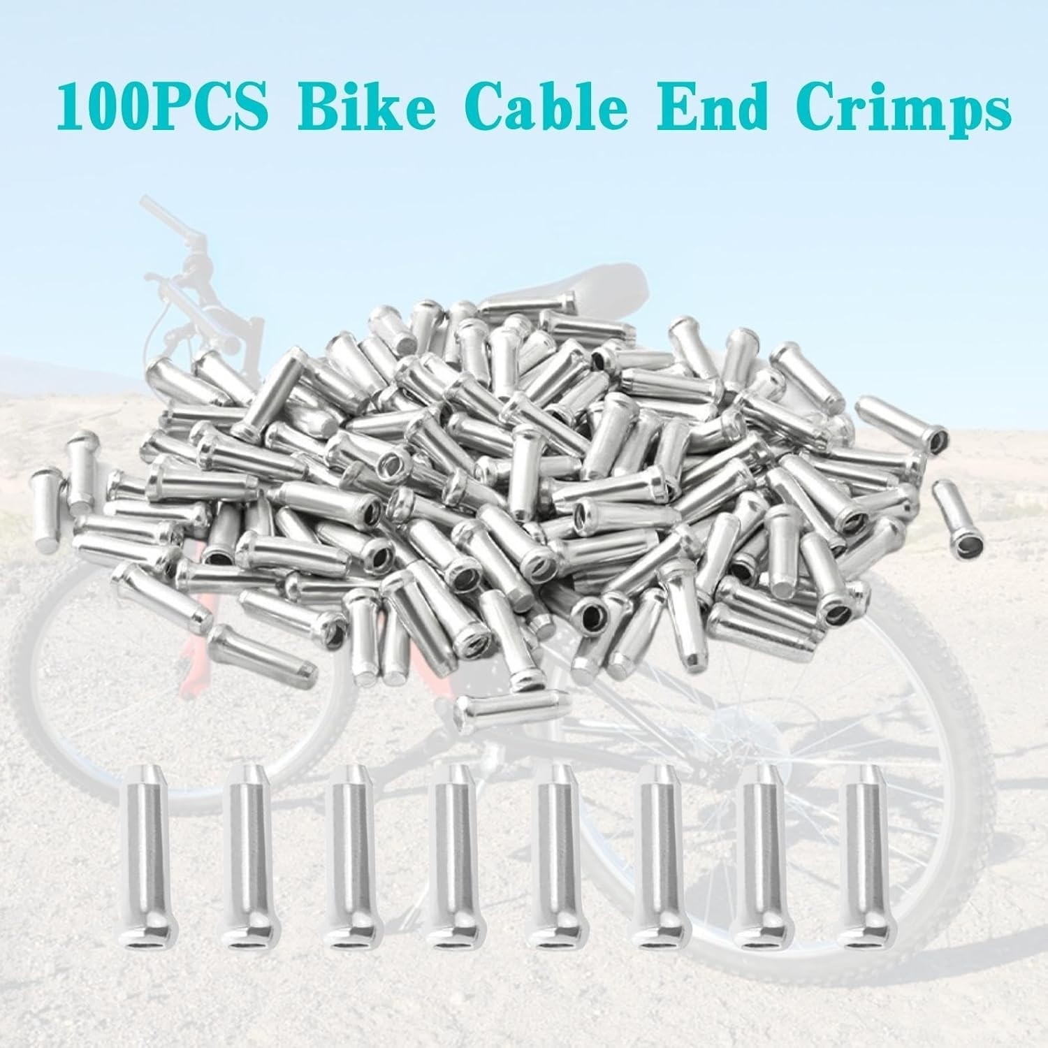Ultimate 100PCS Bike Cable End Caps – Reliable Aluminum Crimps for Cyclists