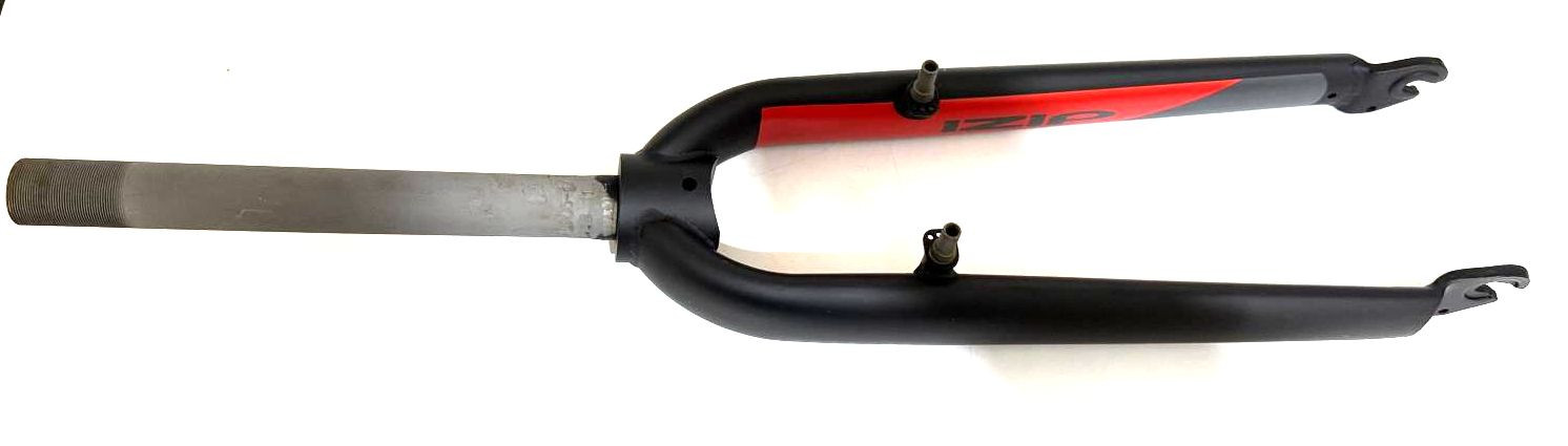 IZIP 1 1/8″ 392mm Axle-to-Crown 26″ Threaded Steel Bike Fork 100 QR V-Brake NEW