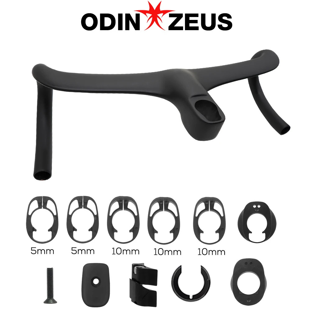 Road Bike Carbon Internal Cable Integrated Drop Bar with Gasket Computer Stand