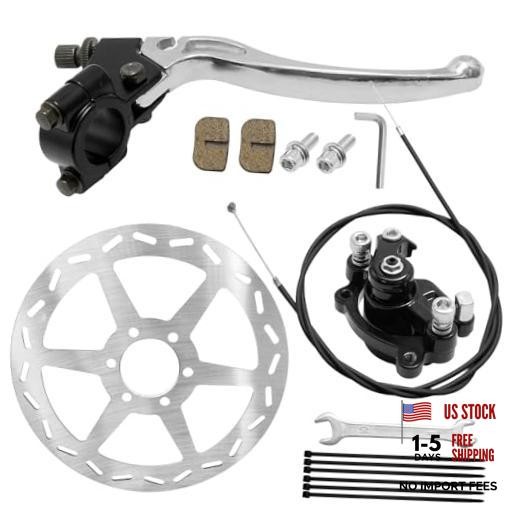 Mini Bike Hydraulic Brake Kit 180mm Mini Bike Disc Brake Rotor Caliper,