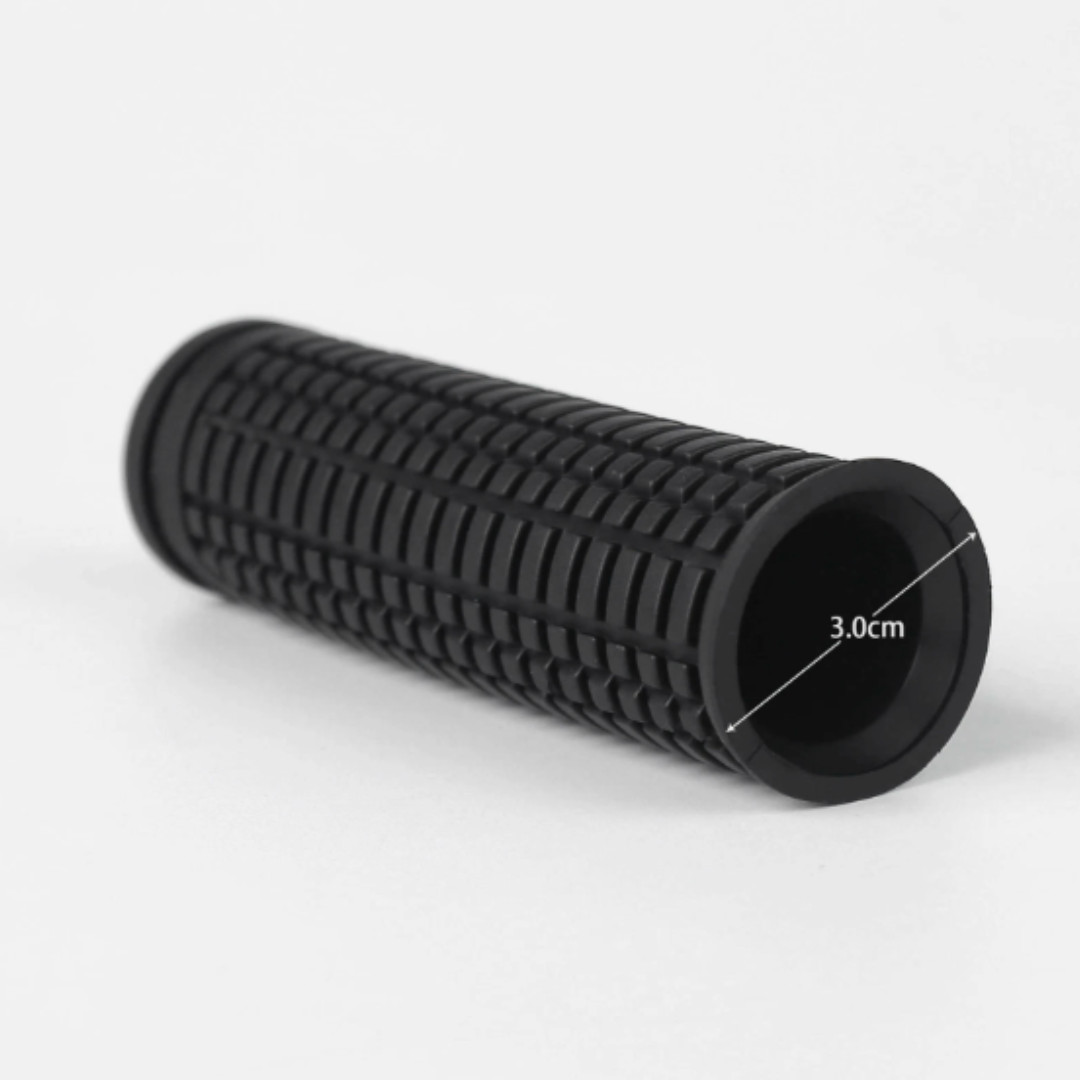2 PCS Black Pattern 7/8 in Opening Flexible Durable Rubber Bike Grips 4″ Length