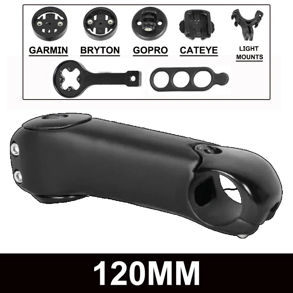 Mountain/Road Bicycle Carbon Stem 3 Degrees Adjust with Computer Mounts
