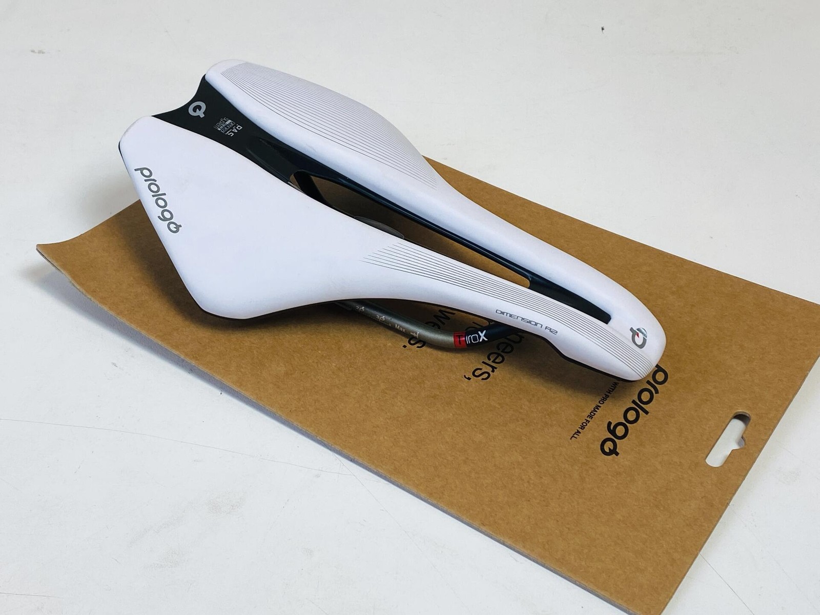 NOS Prologo Dimension R2 Tirox Rails 143mm Width – White