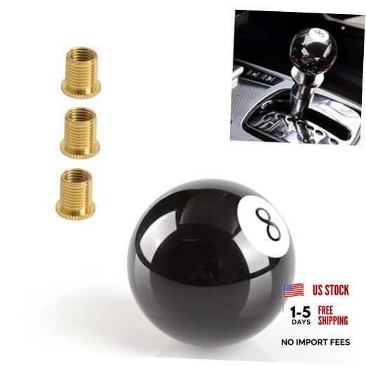 Shift Knob Manual Gear, Black 8 Ball Gear Shift Knob, Acrylic Gear Shifter