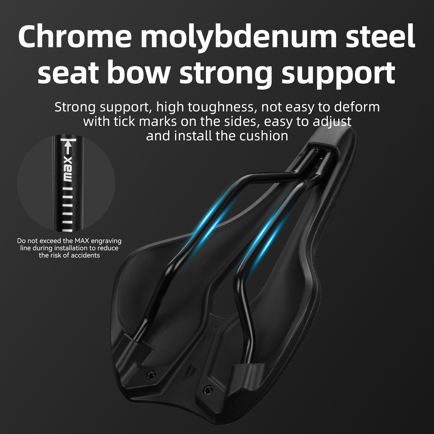 ROCKBROS Bike Seat Waterproof Ergonomic Design Comfortable Soft Bicycle Cushion