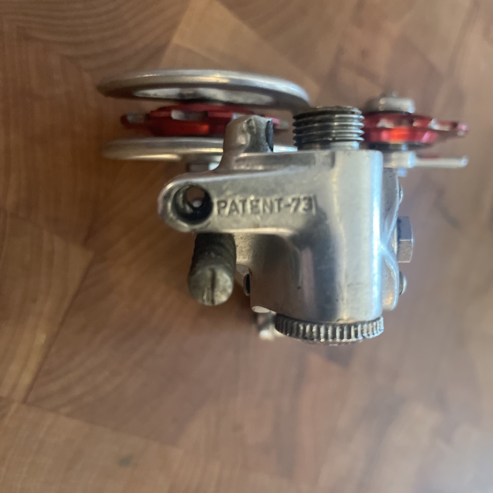 Vintage CAMPAGNOLO NUOVO RECORD Rear Derailleur • Patent-73 • Bullseye Pulleys.