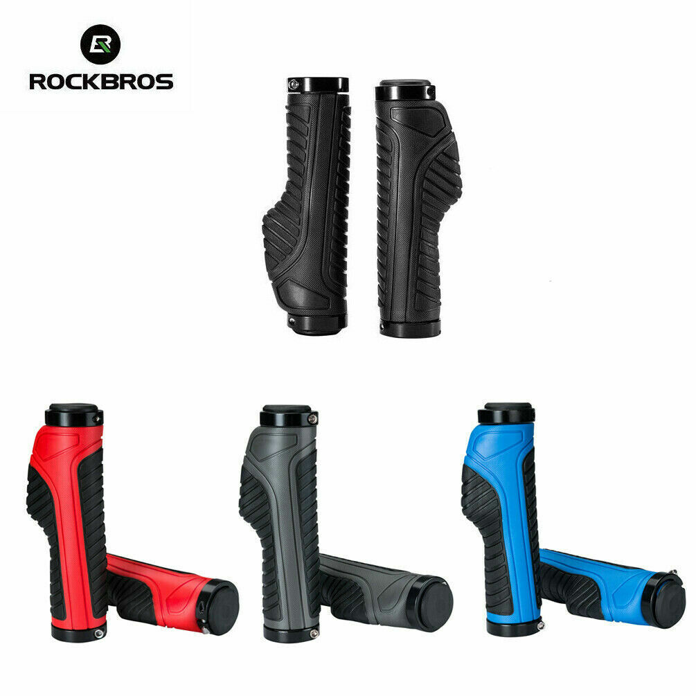 ROCKBROS Bike Handlebar Ergonomic Grips Cycling Double Locking Non-slip Grips