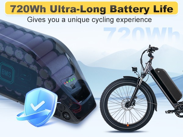 HaiLong Bicycle Battery 36V 20Ah 720Wh 40A BMS Suitable for 0-1200W Motors